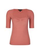 Dorothy Perkins Pink Blush Cupped Ribbed Top