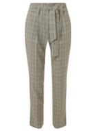 Dorothy Perkins Multi Coloured Checked Tie Tapered Trousers