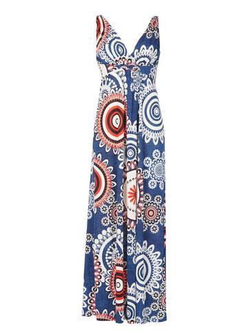 Dorothy Perkins *izabel London Blue Eastern Maxi Dress