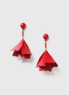 Dorothy Perkins Red Petal Drop Earrings
