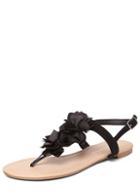 Dorothy Perkins Black Flower Corsage Sandals