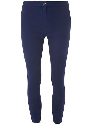 Dorothy Perkins Navy Textured Capri Bengaline Trousers