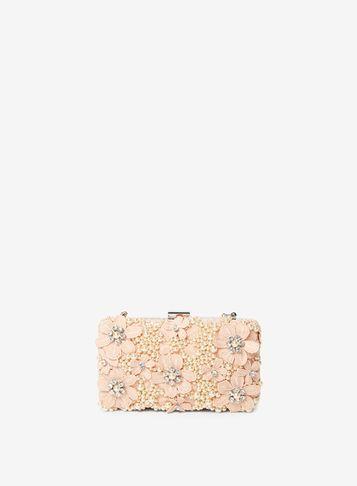 Dorothy Perkins Blush Floral Box Clutch Bag