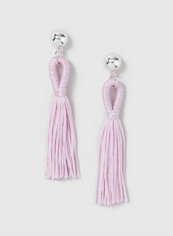 Dorothy Perkins Purple Loop Tassel Earrings