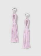 Dorothy Perkins Purple Loop Tassel Earrings