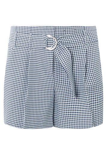 Dorothy Perkins Navy Gingham O-ring Tailored Shorts
