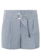 Dorothy Perkins Navy Gingham O-ring Tailored Shorts