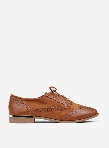 Dorothy Perkins Tan Loella Brogue Shoes