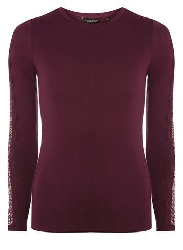 Dorothy Perkins Berry Lace Insert Top