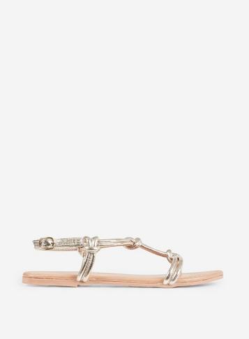 Dorothy Perkins Gold 'jojo' Tubular Sandals