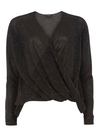 Dorothy Perkins * Vila Black Dipped Hem Knitted Top