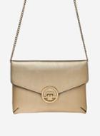 Dorothy Perkins Gold Double Compartment Clutch Bag