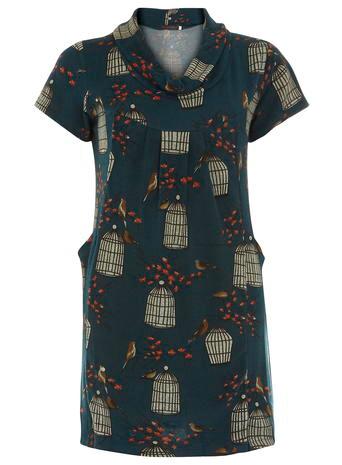 Dorothy Perkins *tenki Turquoise Print Tunic Dress