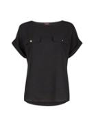 Dorothy Perkins Black Utility Pocket T-shirt