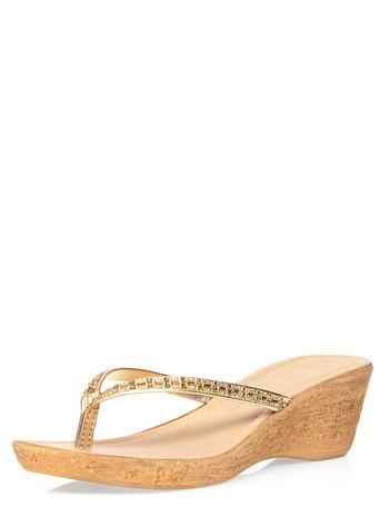 Dorothy Perkins Gold Venti Gem Wedge Shoes