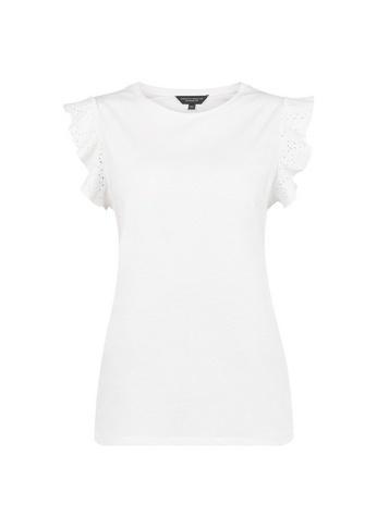 Dorothy Perkins White Frill Sleeve Top