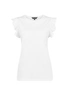 Dorothy Perkins White Frill Sleeve Top