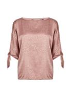 *billie & Blossom Petite Nude Jacquard Tie Sleeve Blouse