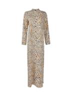 Dorothy Perkins Multi Colour Leopard Print Notch Neck Shirt Maxi Dress