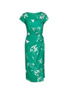 Dorothy Perkins Green Floral Print Wrap Dress