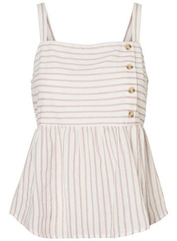 *vero Moda Pink Stripe Print Camisole Top