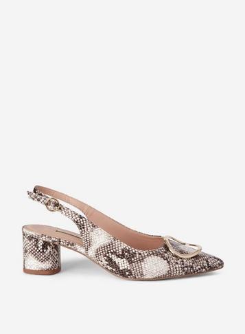 Dorothy Perkins Multi Coloured Snake Print 'emma' Heeled Court Shoes