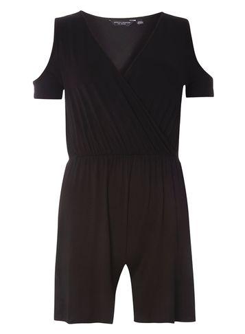 Dorothy Perkins Black Cold Shoulder Playsuit