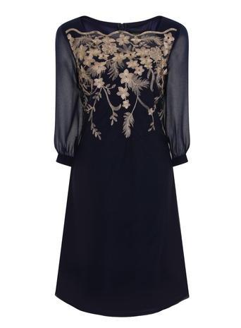 Dorothy Perkins Navy/gold Embroidered Tunic