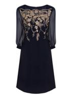 Dorothy Perkins Navy/gold Embroidered Tunic