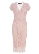 *quiz Nude Glitter Lace Midi Bodycon Dress
