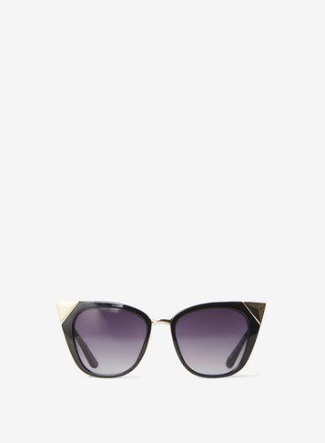 Dorothy Perkins Black Metal Corner Sunglasses