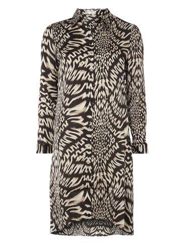 Dorothy Perkins *voulez Vous Black Satin Snake Blouse