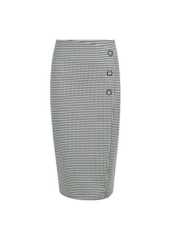 Dorothy Perkins Black And White Mini Dogtooth Pencil Skirt