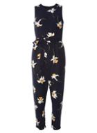 Dorothy Perkins Petite Navy Daffodil Jumpsuit