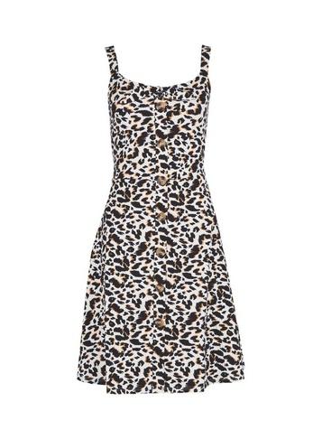 Dorothy Perkins Multi Colour Animal Print Button Through Camisole Dress