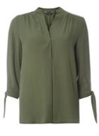 Dorothy Perkins Green Tie Sleeve Top