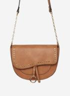 Dorothy Perkins Tan Stud Detail Saddle Bag