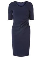 Dorothy Perkins Navy Ruched Side Bodycon Dress