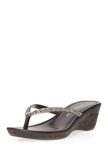 Dorothy Perkins Black Venti Gem Wedge Shoes