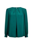Dorothy Perkins Forest Green Pleat Neck Top