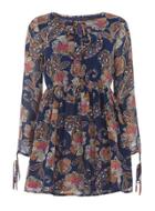 Dorothy Perkins *blue Paisley Print Dress.