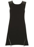 Dorothy Perkins *izabel London Black Zip Detail Shift Dress