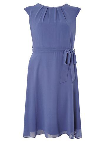 Dorothy Perkins *billie & Blossom Petite Blue Chiffon Dress