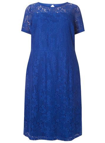 Dorothy Perkins Dp Curve Cobalt Adele Fit And Flare Dress
