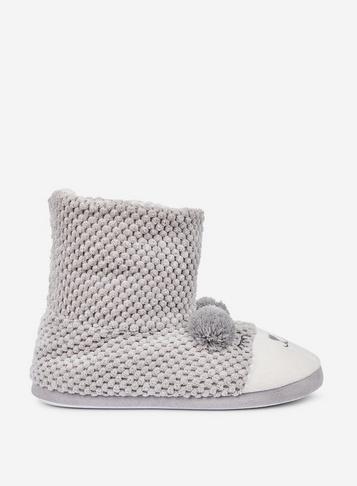 Dorothy Perkins Grey Bear Booties