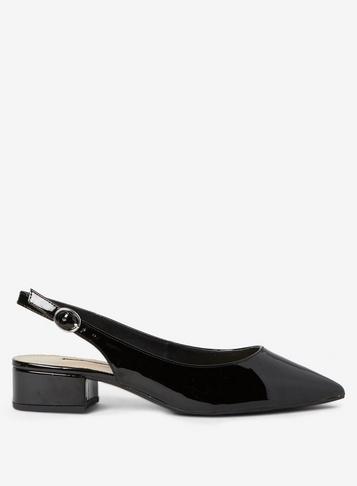 Dorothy Perkins Black 'daphne' Block Heel Court Shoes