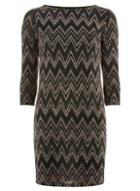 Dorothy Perkins *billie & Blossom Multi Coloured Petite Zig Zag Print Shift Dress