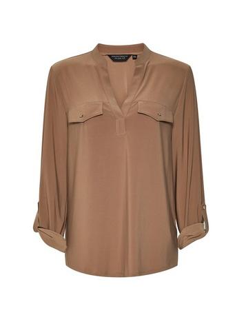 Dorothy Perkins Camel 'ity' Jersey Shirt