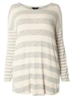 Dorothy Perkins Dp Curve Grey Stripe Cutabout Top