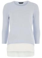 Dorothy Perkins Blue Chiffon Layer Jumper